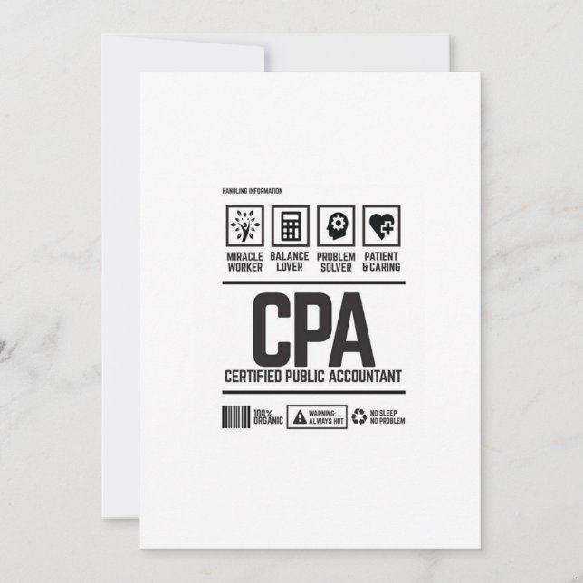 Convite certified public accountant-CPA (Frente)