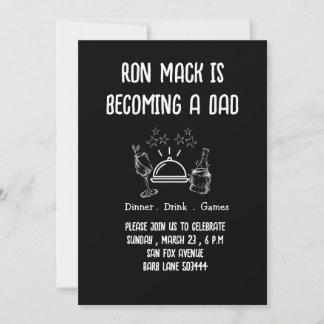 Convite Cerveja de Dadchelor e festa de fralda