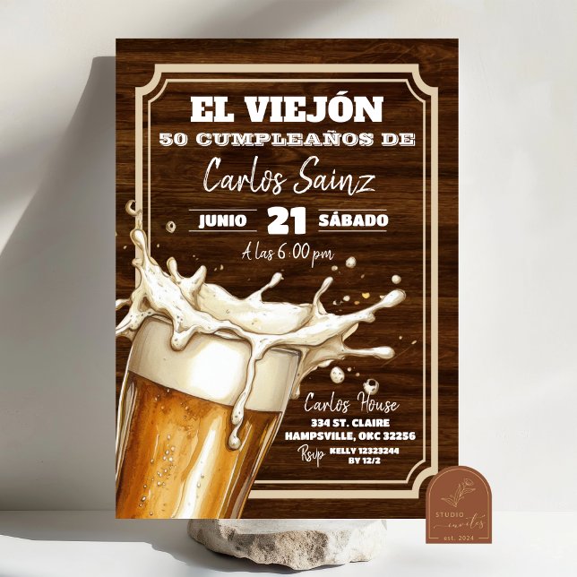 Convite Cerveja Mexicana Espanhola El Viejon Aniversário (Criador carregado)