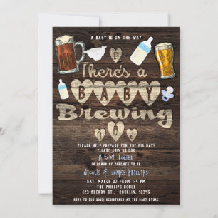 Convite Cervejaria Blue Baby Beer Daddy to Be Chuveiro de