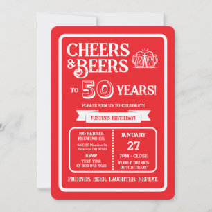 Convite Cervejaria Pub Aniversário Cervejas e Parabéns pel