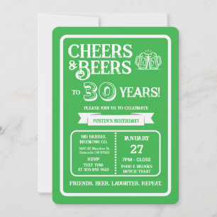 Convite Cervejaria Pub Aniversário Cheers e Cervejas pelos
