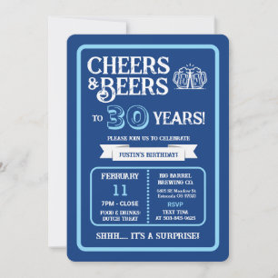 Convite Cervejaria Surpresa Brinda 30 Anos com Cervejas e