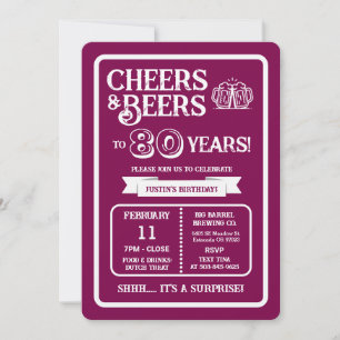 Convite Cervejaria Surpresa Brinda 80 Anos com Cervejas e