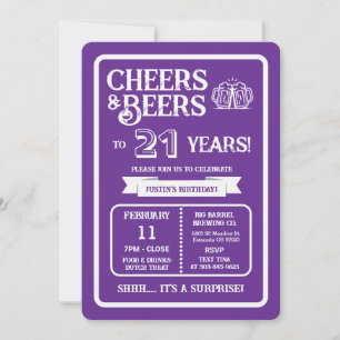 Convite Cervejaria Surpresa Brinda a 21 Anos com Cheers e