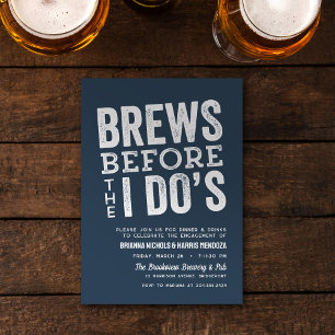 Convite Cervejas antes da festa de noivado da cervejaria a