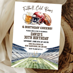 Convite Cervejas de Futebol Aniversário Aplausos