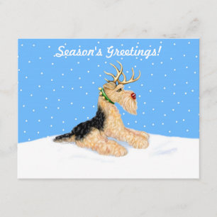 Convite Cervos de Dale do Natal de Airedale Terrier