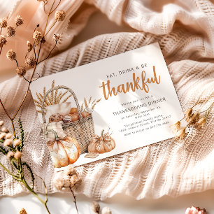 Convite Cesta de Colheita de Outono   Dia de Ação de Graça