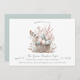 Convite Cesta de Páscoa Brunch Pastel Bloom