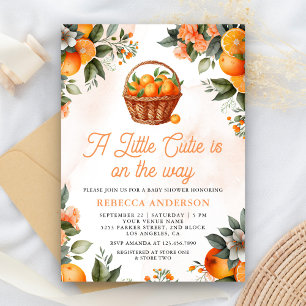 Convite Cestinha de Laranja Citrus Little Cutie Chá de Beb