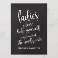 Cesto de Banheiro Feminino Sinal de Giz Apreçável