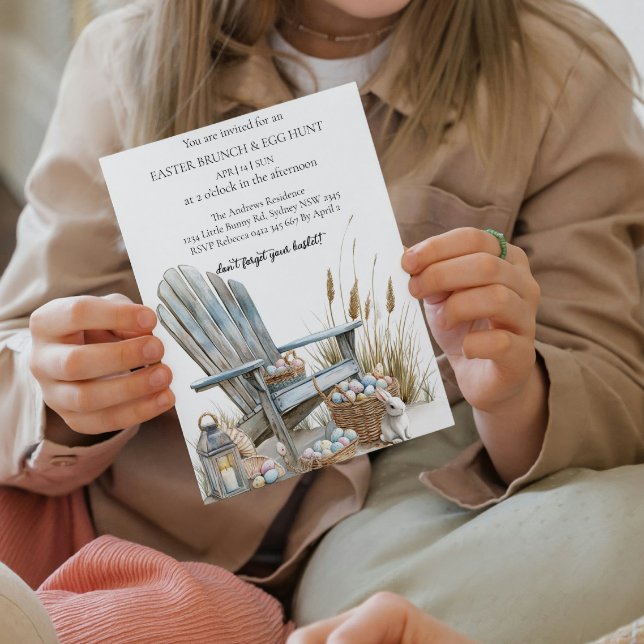 Convite Cestos com ovos à volta de cadeiras velhas e Caça  (Criador carregado)