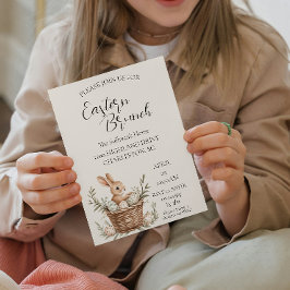 Convite Cestos com ovos em volta da Páscoa de cadeira anti