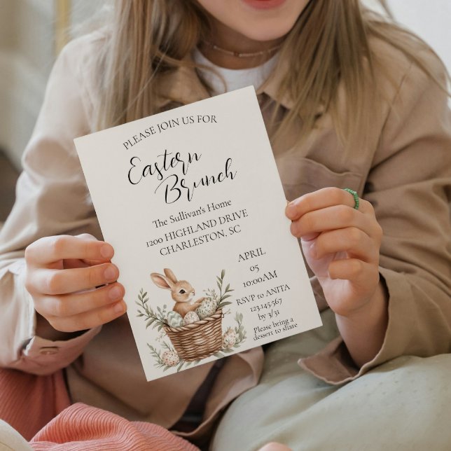 Convite Cestos com ovos em volta da Páscoa de cadeira anti (Criador carregado)