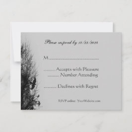 Convite Céu Assombrado e Ravens - Placa RSVP Editável