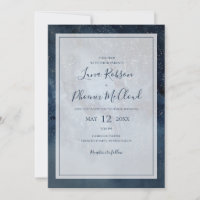 Céu Celestial Noturno Com Casamento Casual Frame