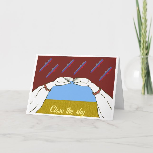 Convite Céu de paz "amarelo e azul" na Ucrânia (Frente)