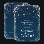 Convite Céu Noturno Estrelado Azul Celestial Doce 16<br><div class="desc">personalizar para qualquer evento</div>