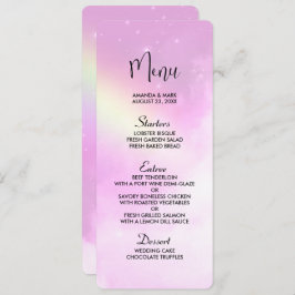 Convite Céu rosa com arco-íris amarelo limão