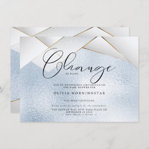 Convite Chá Adiado das Faces de Pérolas Azuis do Pastel Sk