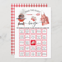 Convite Chá Baby-Q Encontre o convidado BINGO