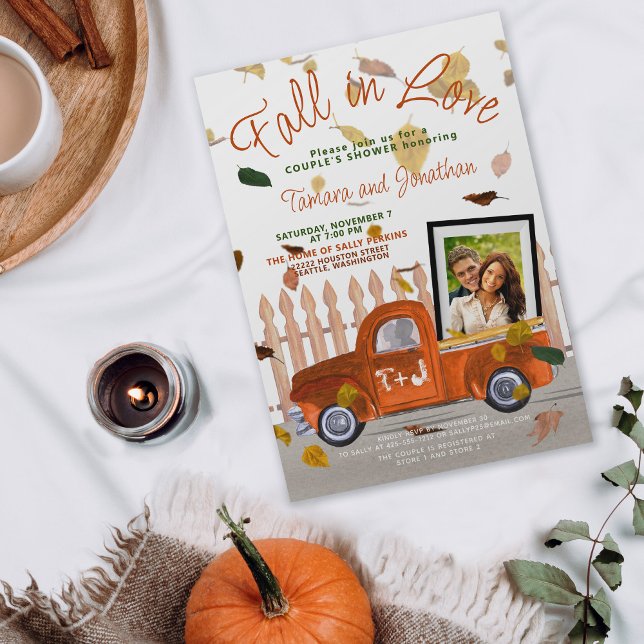 Convite Chá Bonito Apaixonado Foto De Casamento QR (Criador carregado)