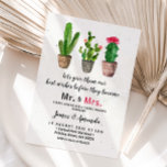 Convite Chá Cactus Sr. e Sra. Cactus Floral<br><div class="desc">O Chá Cactus,  Sr. e Sra. no Estilo Fiesta Mexicano,  pode ser personalizado em qualquer ocasião.</div>