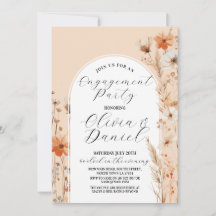 Chá Casais festa de noivado Boho Florals