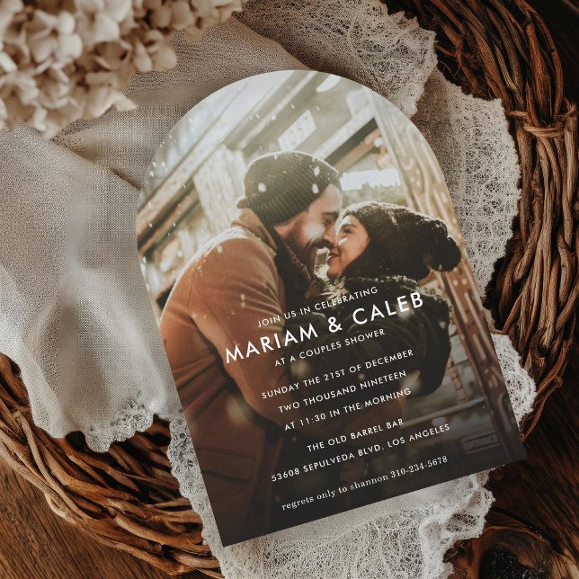 Convite Chá casais | Foto do Noivado de amor (Criador carregado)