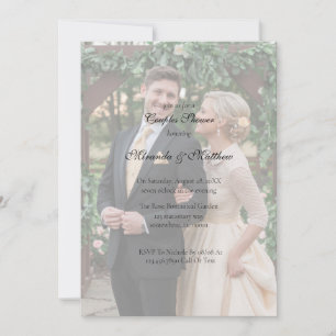 Convite Chá Casal de Buquê rosa amarelo-manteiga