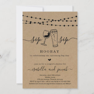 Convite Chá Casal Sip Sip Hooray