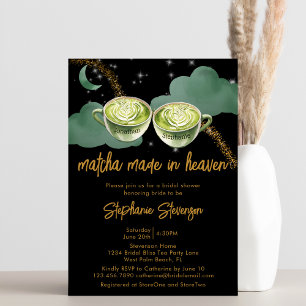 Convite Chá Celestial Moon Matcha Feito no Céu Chá de Noiv