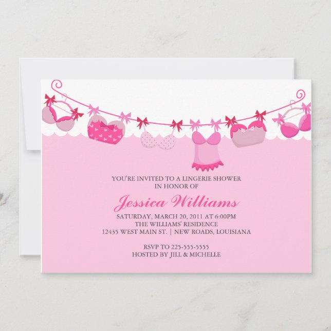 Convite Chá da lingerie (Frente)
