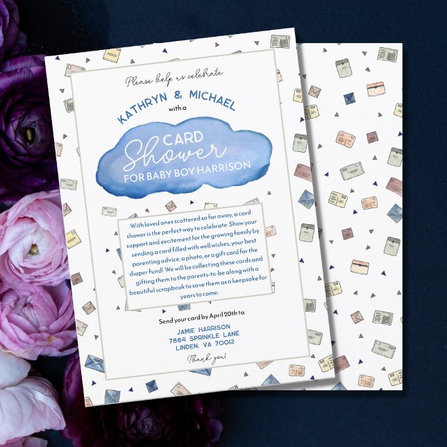 Convite Chá da placa de pulverização Baby Boy (Criador carregado)