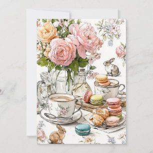 Convite Chá da Tarde & Pezinhos   Festa na Sala de Visitas