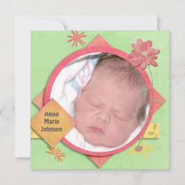 Convite Chá de Baby Girl com foto personalizada