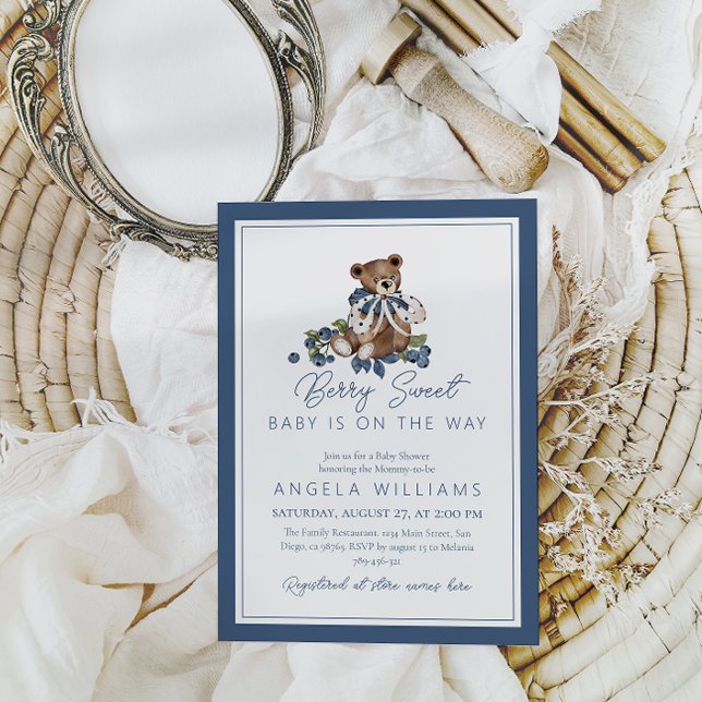 Convite Chá de Bear Bear Bear Berry Sweet (Criador carregado)