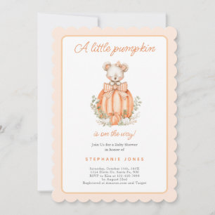 Convite Chá de Bebê A Little Pumpkin menina