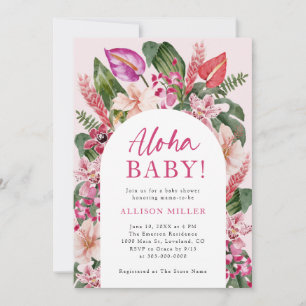 Convite Chá de Bebê Aloha