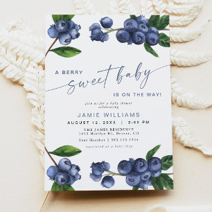 Convite Chá de Bebê Azul Doce Bebê Baby Shower