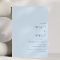 Chá de Bebê Azul Suave e Espumante Brunch