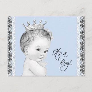 Convite Chá de Bebê Baby Blue Sweet Little Prince