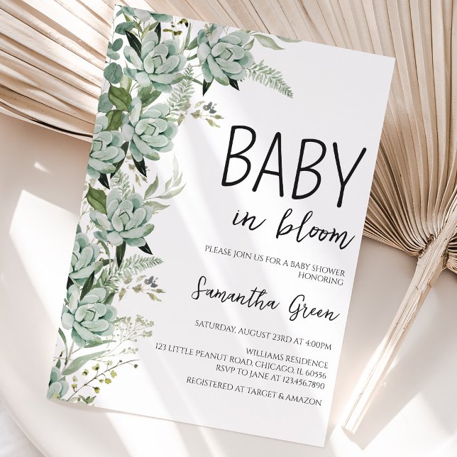 Convite Chá de Bebê Baby in Bloom (Criador carregado)