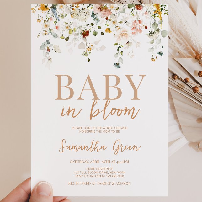 Convite Chá de Bebê Baby in Bloom (Criador carregado)