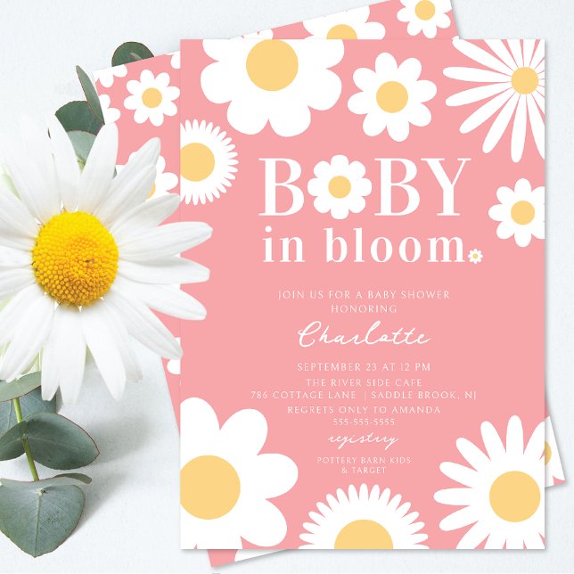 Convite Chá de Bebê Baby In Bloom (Criador carregado)