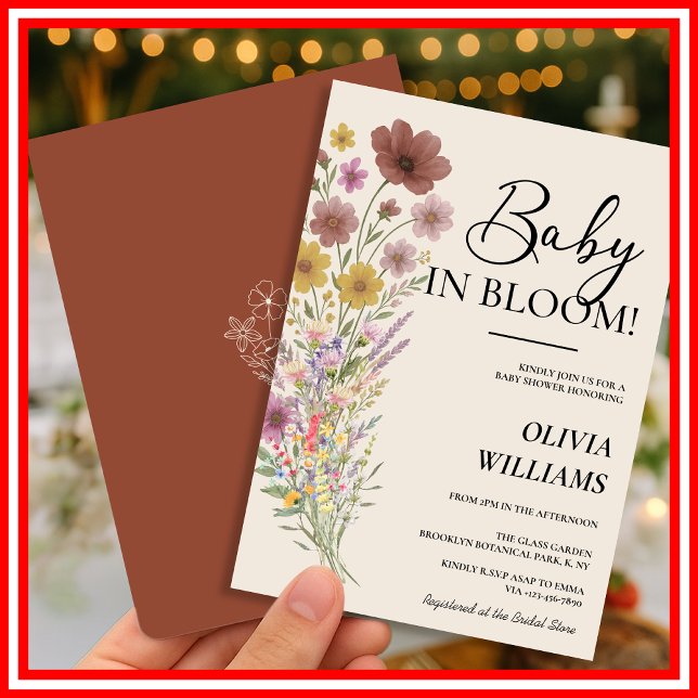 Convite Chá de Bebê Baby in Bloom (Criador carregado)