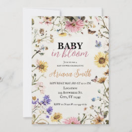 Convite Chá de Bebê Baby in Bloom