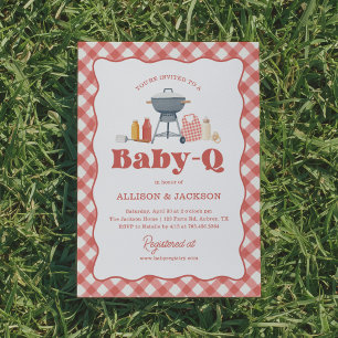 Convite Chá de Bebê Baby Q no Quintal