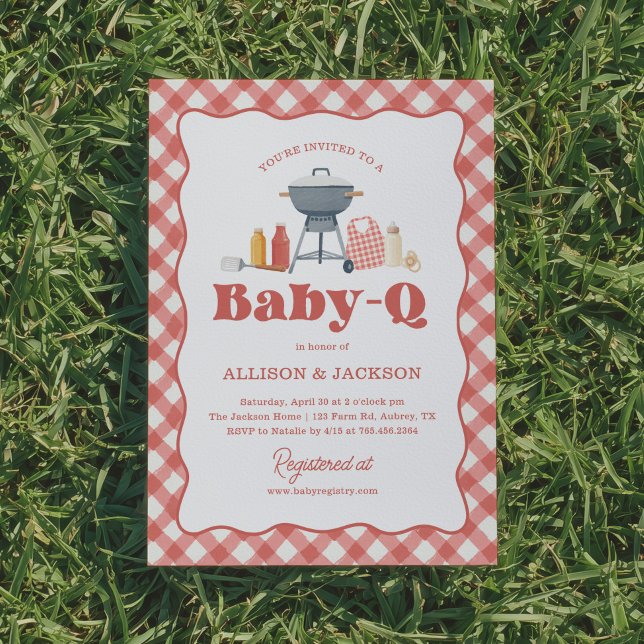 Convite Chá de Bebê Baby Q no Quintal (Criador carregado)
